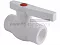 Шаровый кран полипропиленовый PPRC PN10 75 Plastic A, белый (уп. 1 шт)